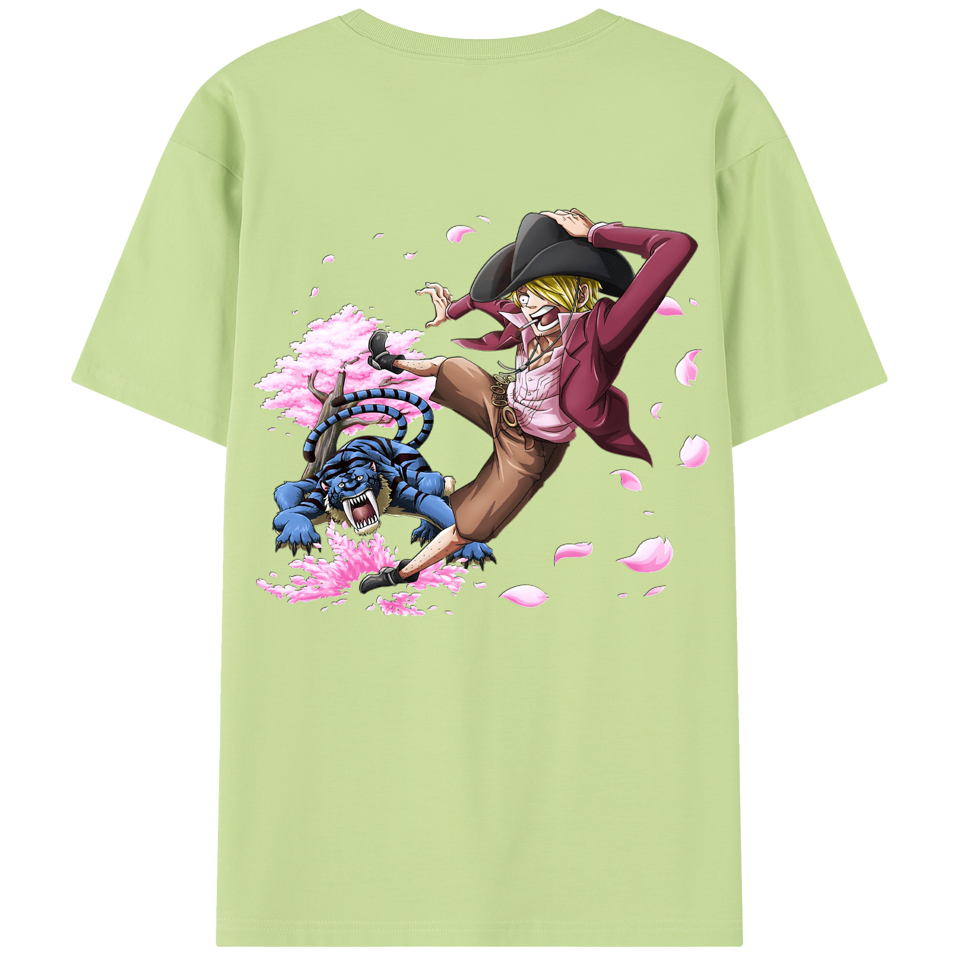 ワンピース サンジ ONE PIECE Sanji 綿100％半袖Tシャツ（背面プリント）